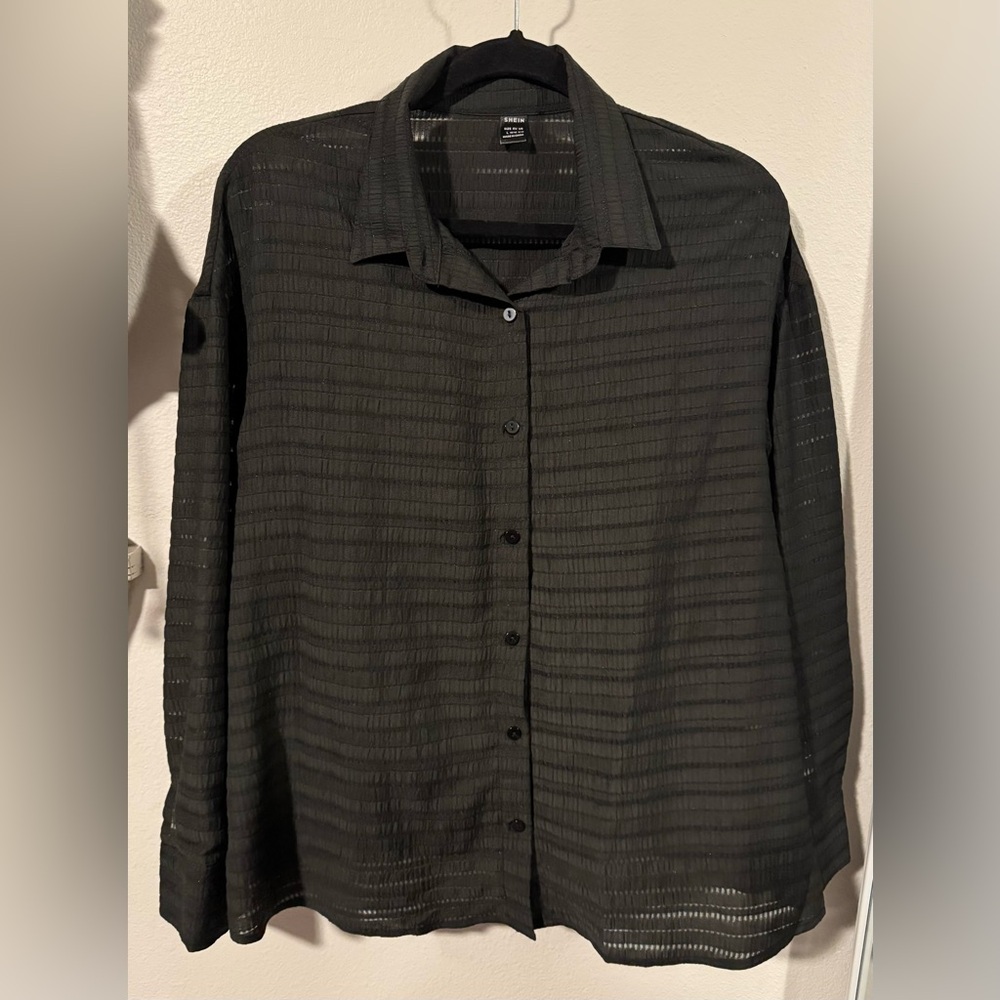 Sheer button up